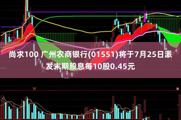 尚求100 广州农商银行(01551)将于7月25日派发末期股息每10股0.45元