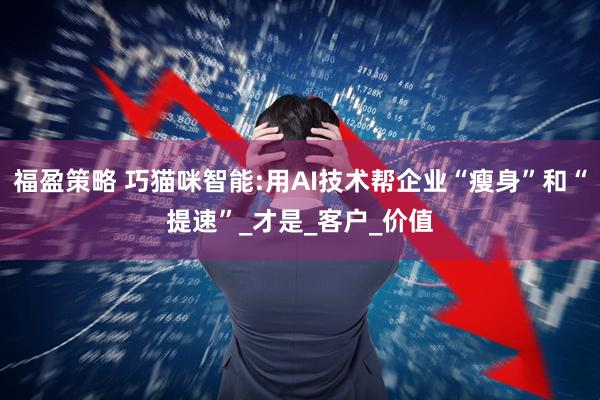 福盈策略 巧猫咪智能:用AI技术帮企业“瘦身”和“提速”_才是_客户_价值