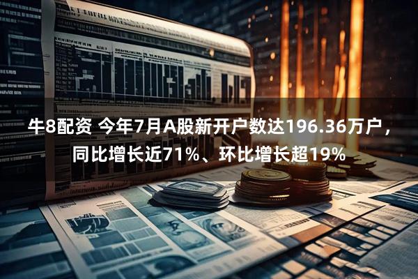 牛8配资 今年7月A股新开户数达196.36万户，同比增长近71%、环比增长超19%